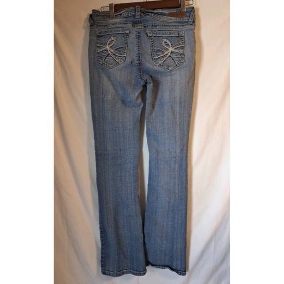 Wallflower Light Wash Jeans Size 7 Boot Cut Faded - Picture 5 of 10